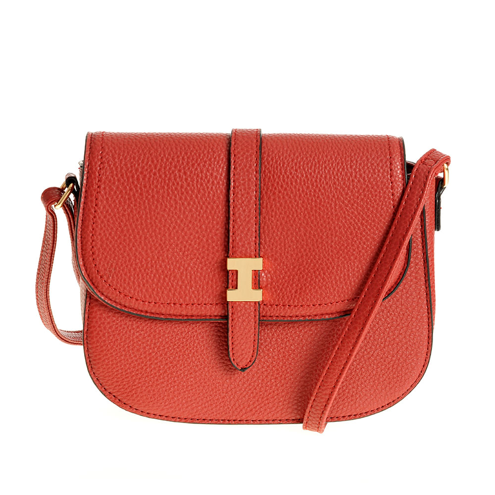 Geanta rosie crossbody din piele ecologica