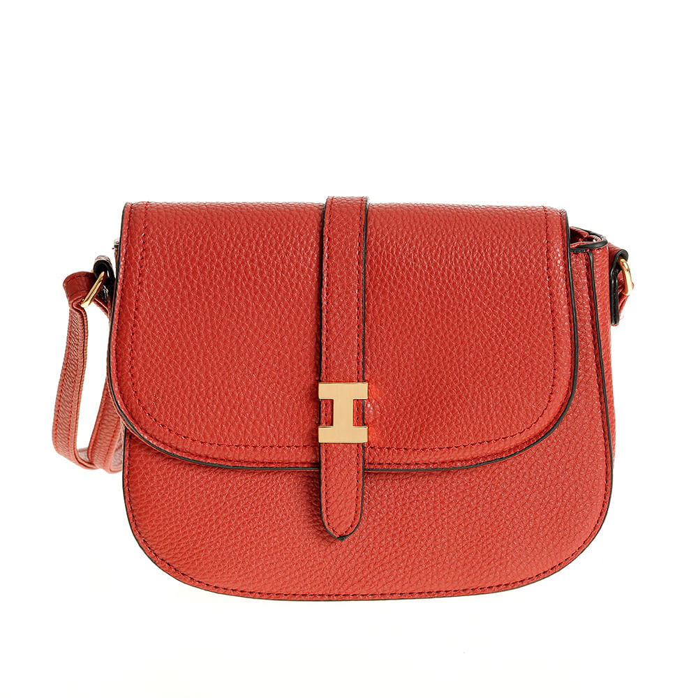 Geanta rosie crossbody din piele ecologica