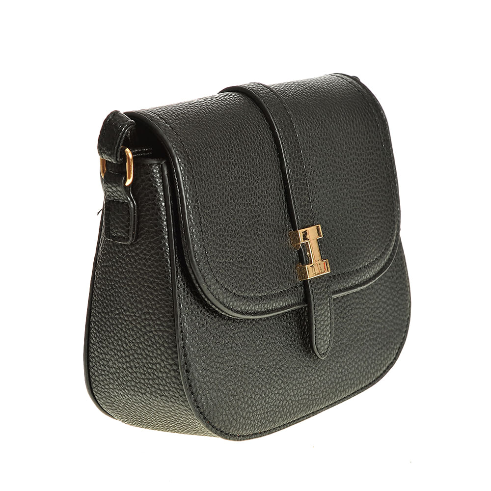 Geanta neagra crossbody din piele ecologica - 1 | YEO