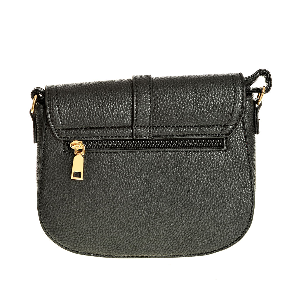 Geanta neagra crossbody din piele ecologica - 2 | YEO