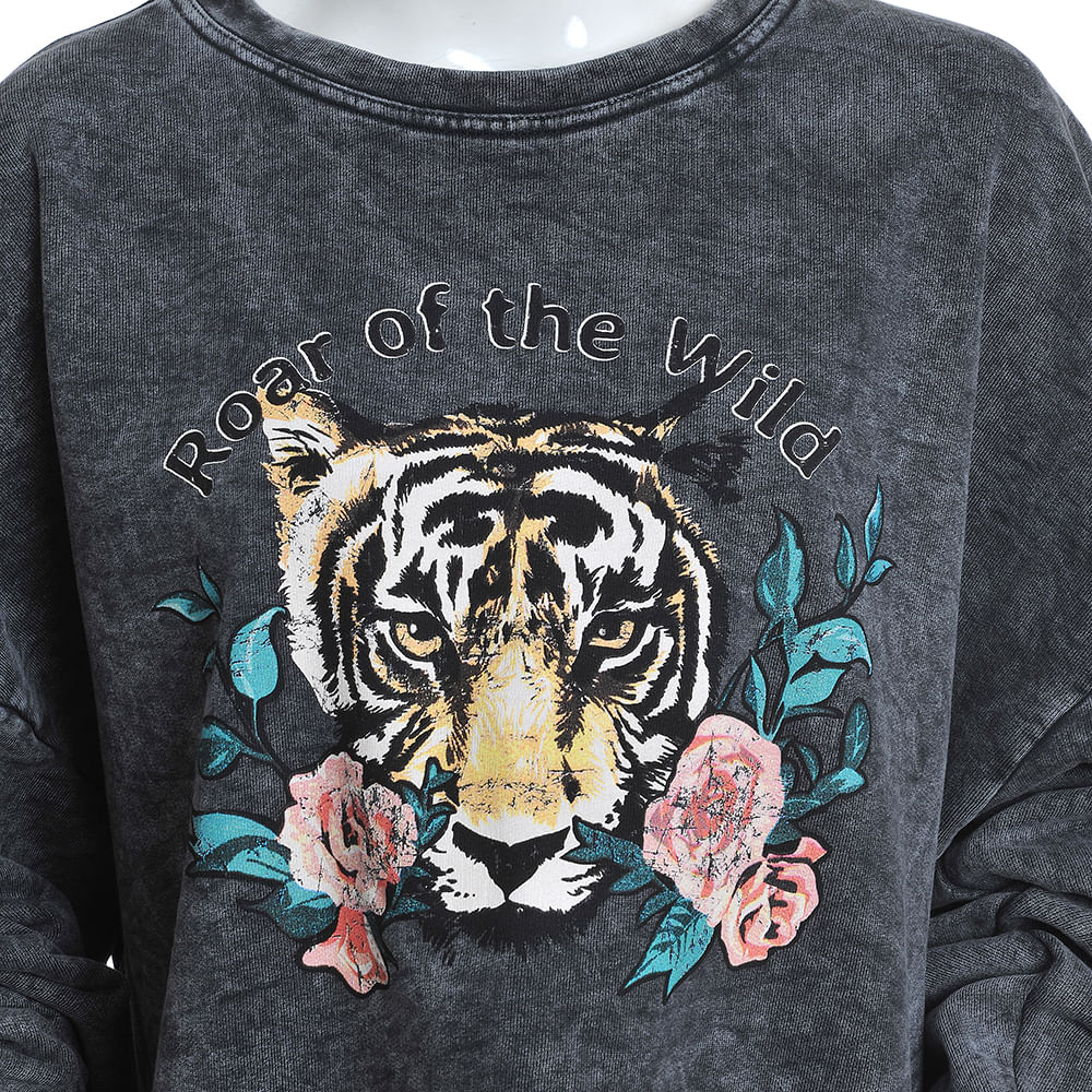 Bluza gri Roar of the wild - 1 | YEO