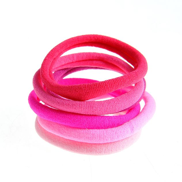 Set 6 elastice de par in nuante de roz