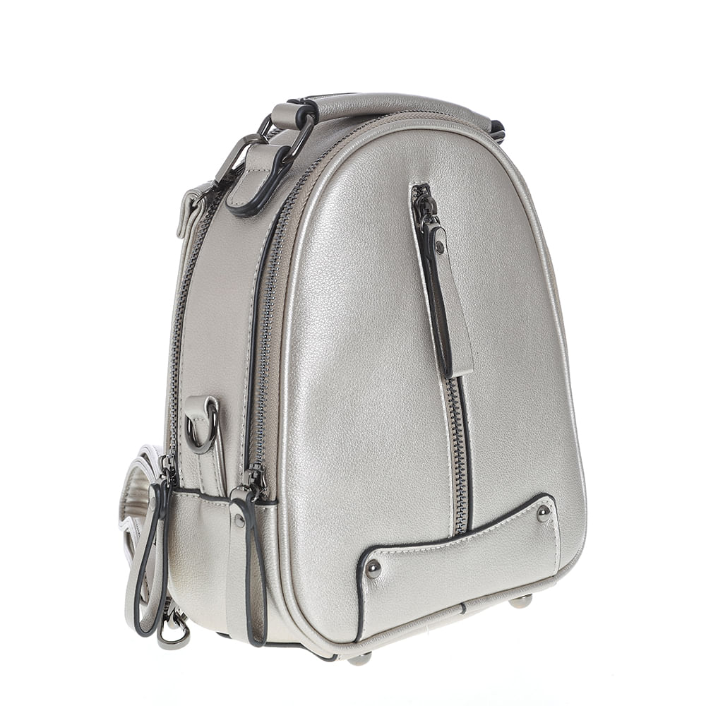 Rucsac gri fermoar decorativ - 1 | YEO