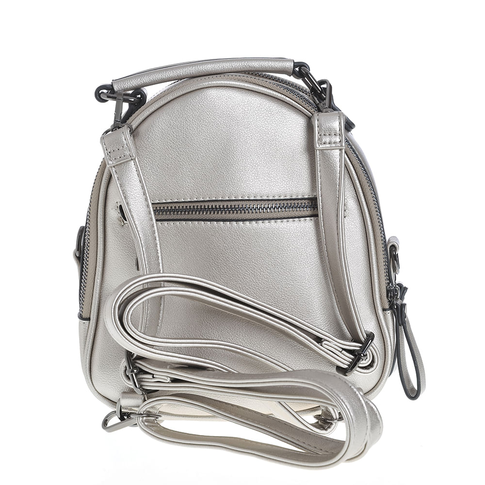 Rucsac gri fermoar decorativ - 2 | YEO