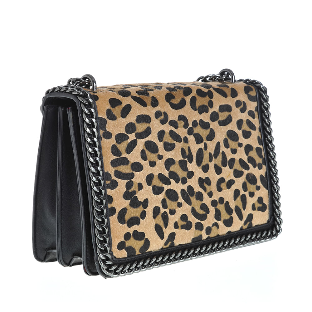 Geanta de umar cu clapeta si model animal print - 2 | YEO