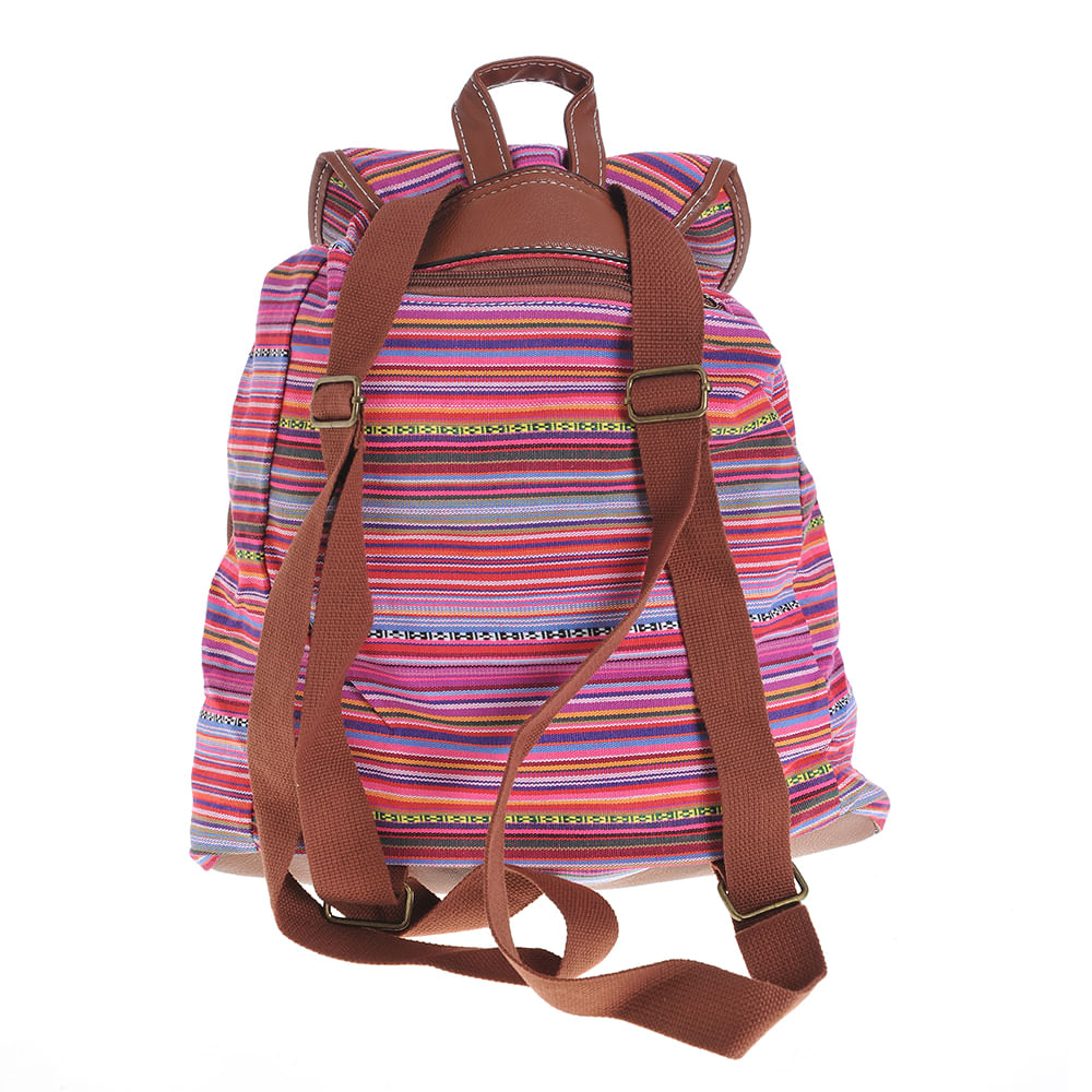 Rucsac cu dungi multicolore - 2 | YEO