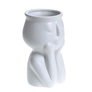 Vaza alba din ceramica 20 cm