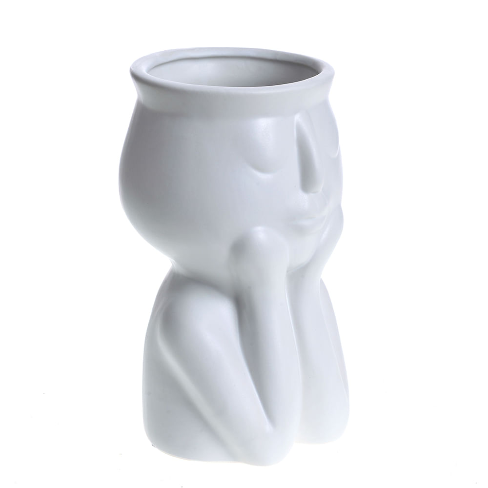 Vaza alba din ceramica 20 cm image1
