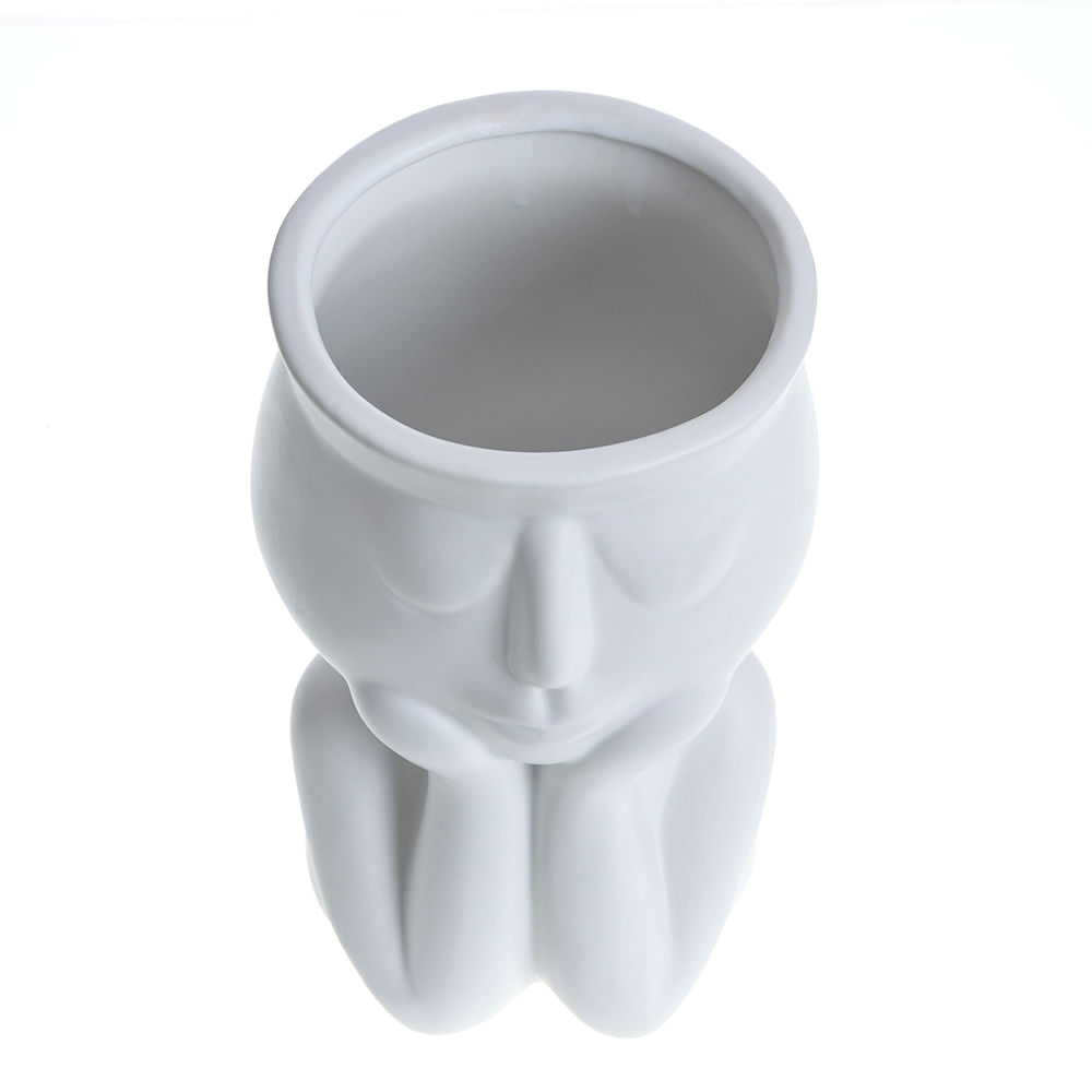 Vaza alba din ceramica 20 cm image2
