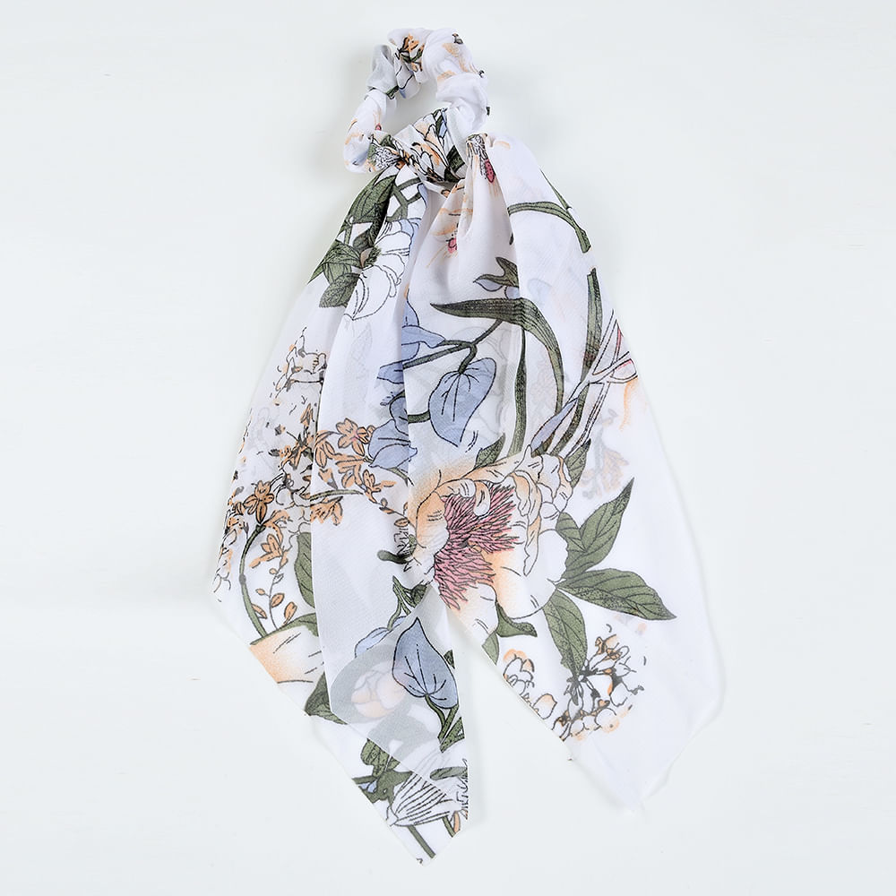 Elastic alb cu imprimeu floral - 2 | YEO