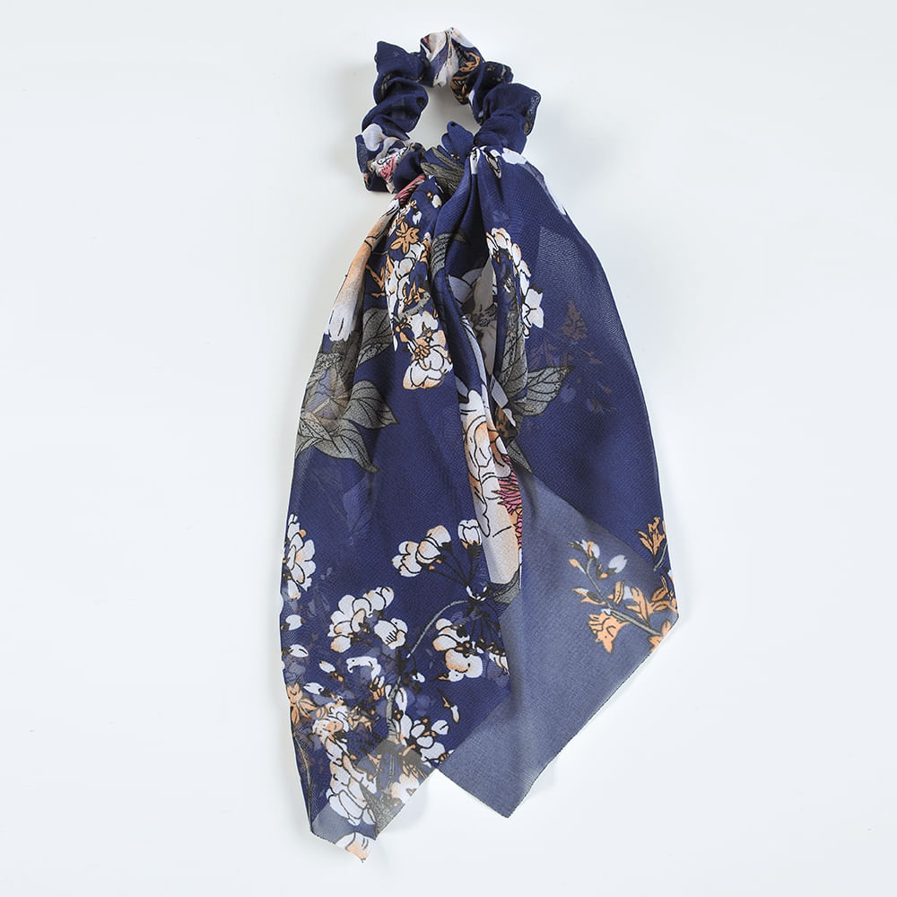 Elastic bleumarin cu imprimeu floral - 2 | YEO