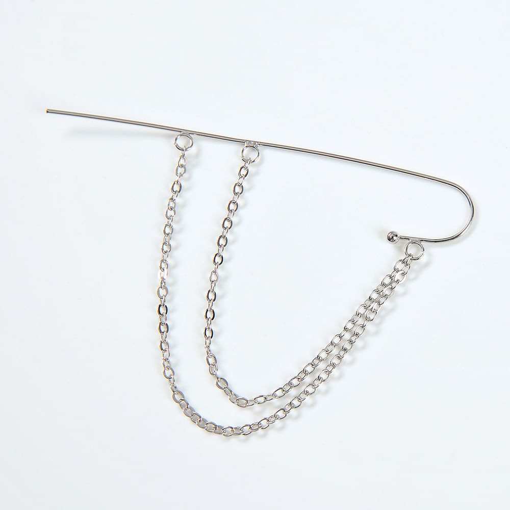 Cercel argintiu ear cuff - 2 | YEO