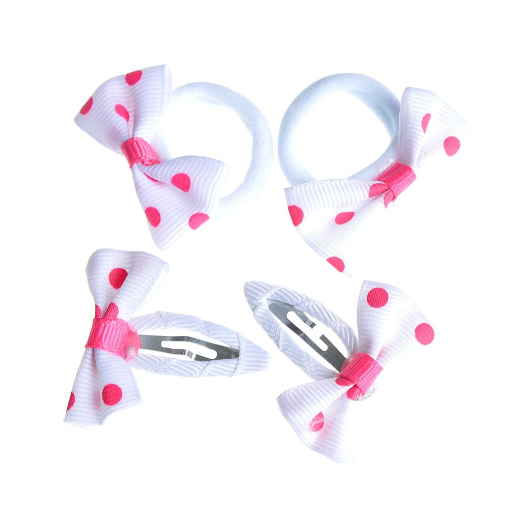 Set 4 accesorii par cu buline roz - 1 | YEO