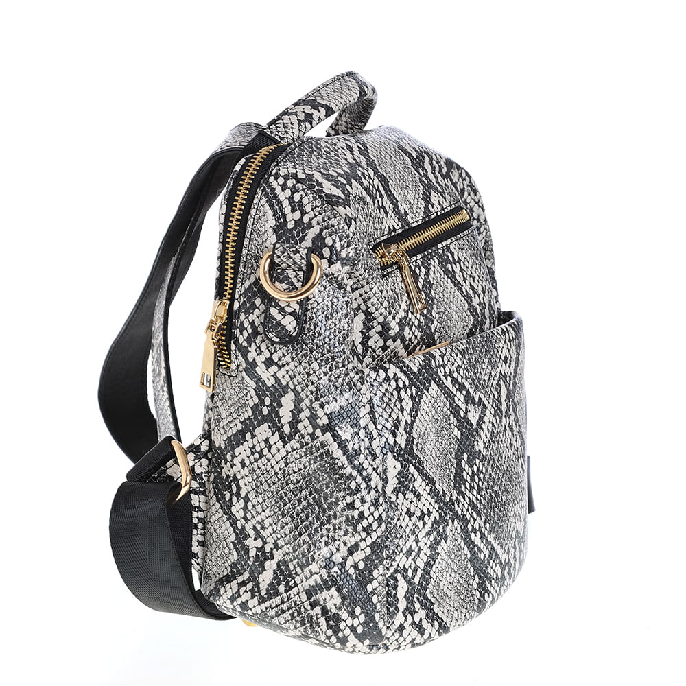 Rucsac din piele ecologica cu model animal print - 2 | YEO