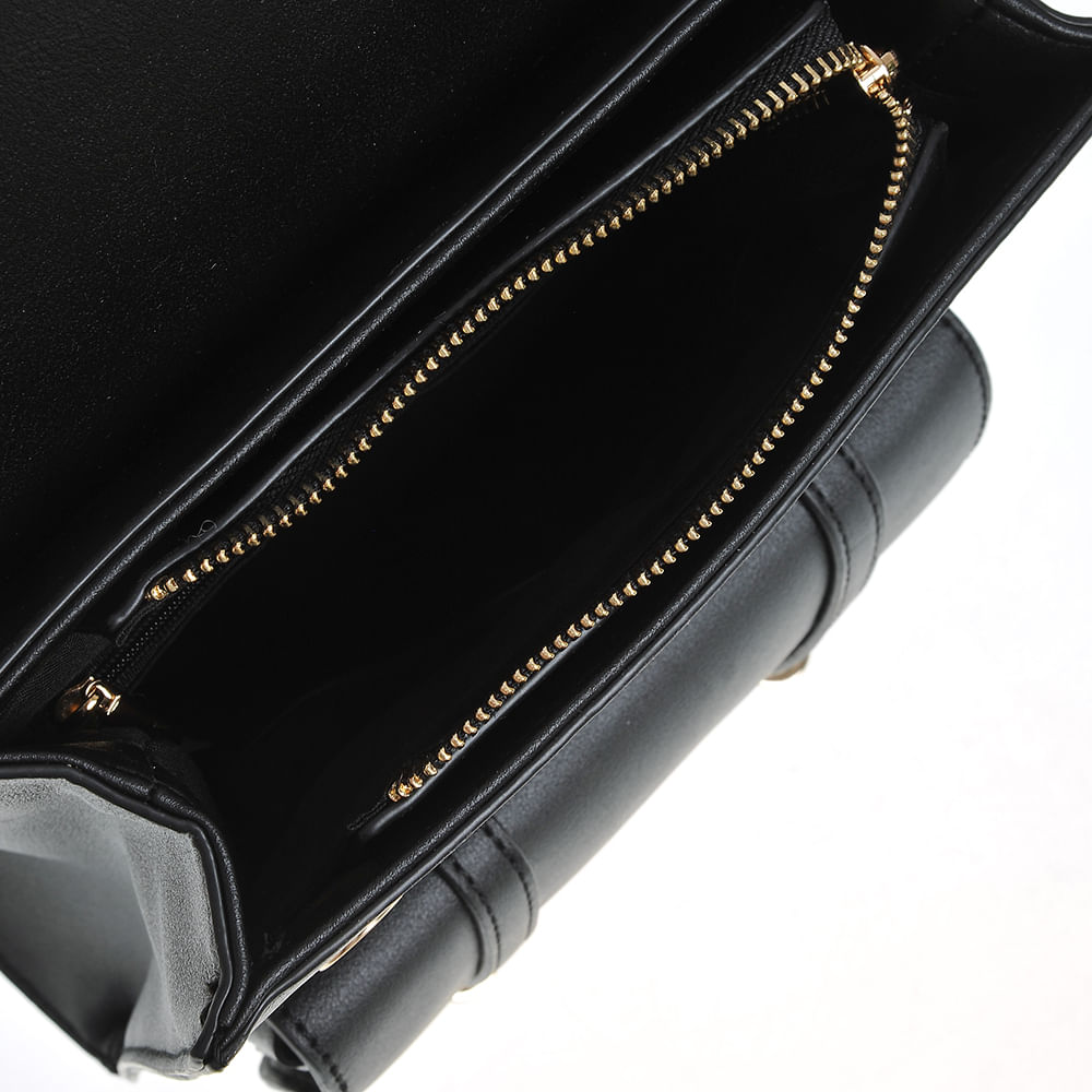Rucsac negru din piele ecologica cu buzunare - 3 | YEO