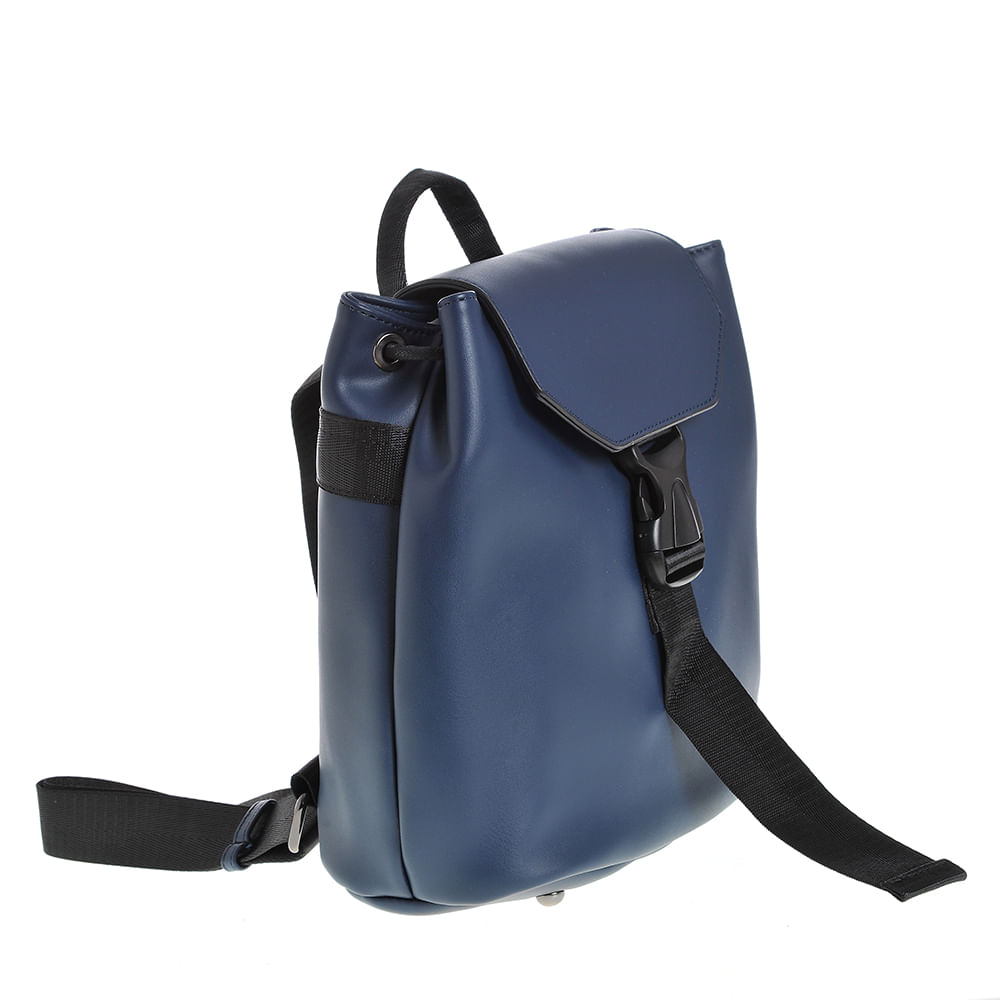 Rucsac bleumarin din piele ecologica - 1 | YEO