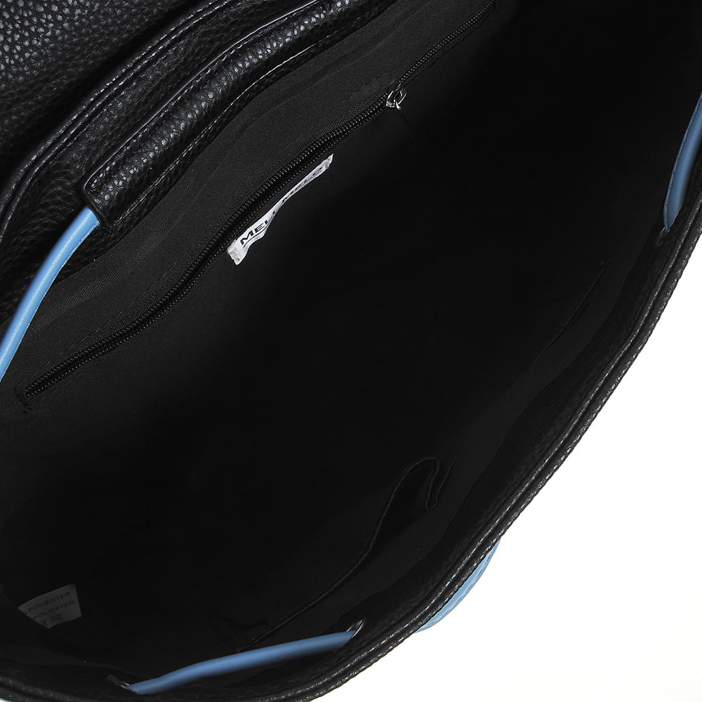 Rucsac negru cu doua buzunare exterioare - 3 | YEO