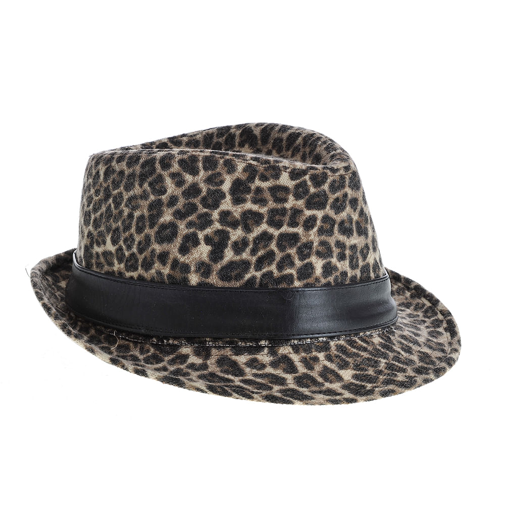 Palarie de dama cu model animal print - 1 | YEO