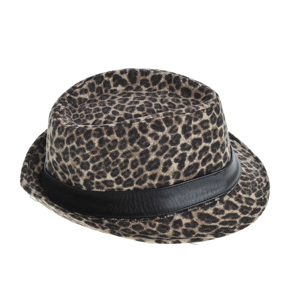 Palarie de dama cu model animal print - 2 | YEO