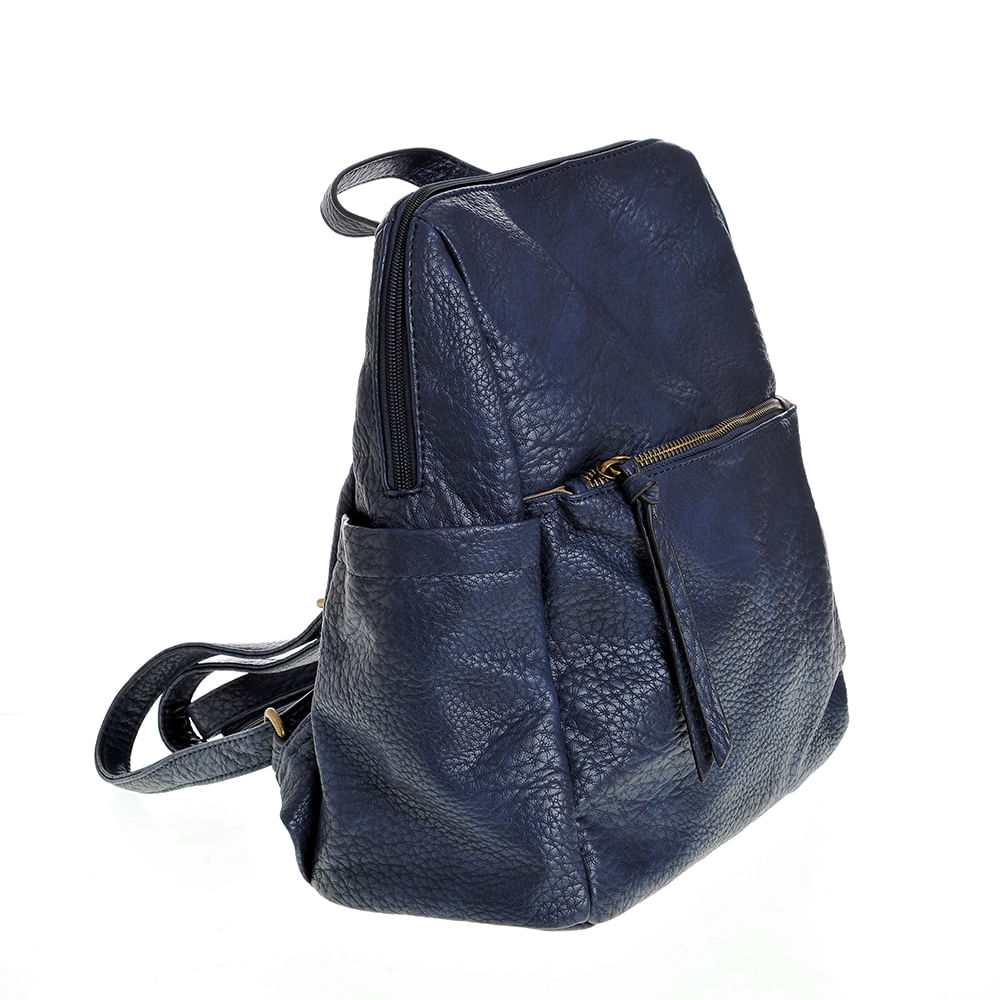 Rucsac bleumarin cu buzunar frontal - 1 | YEO