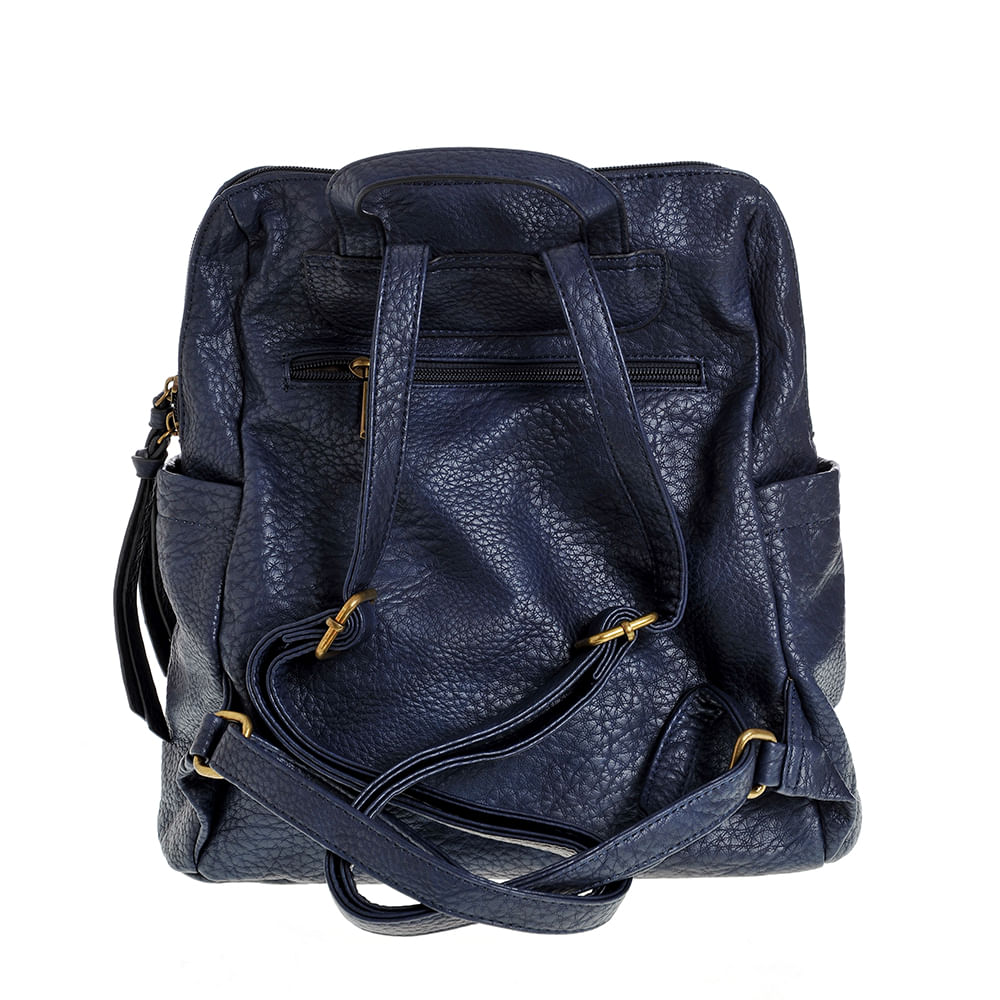 Rucsac bleumarin cu buzunar frontal - 2 | YEO