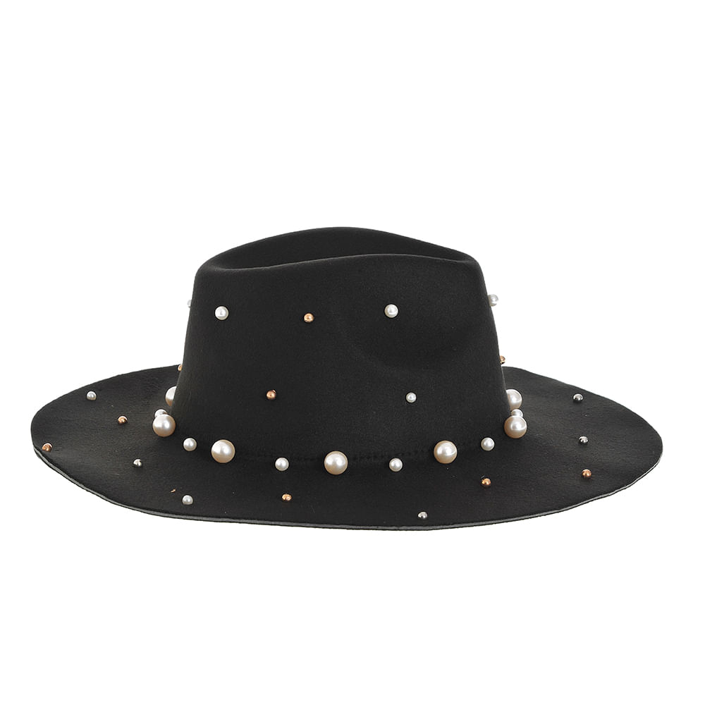 Palarie fedora cu perle - 3 | YEO