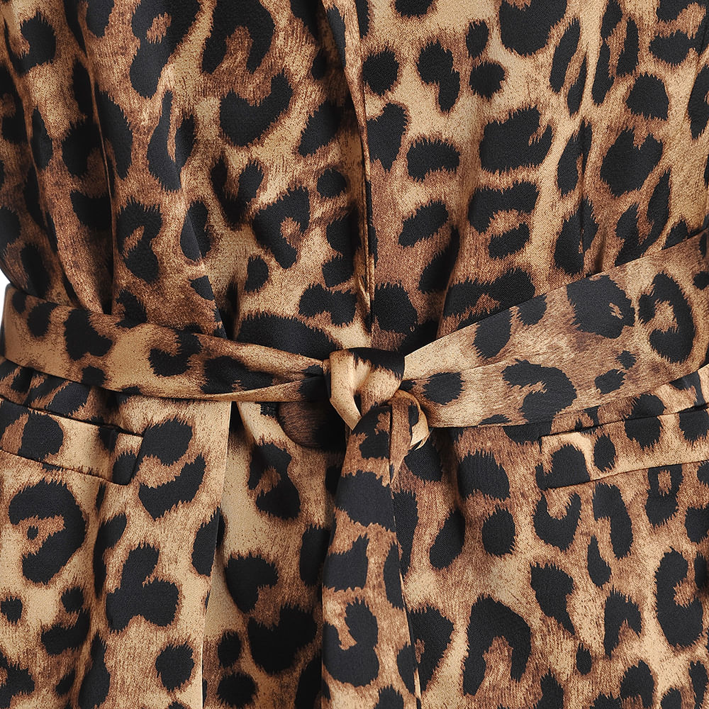 Sacou de dama cu model animal print - 1 | YEO