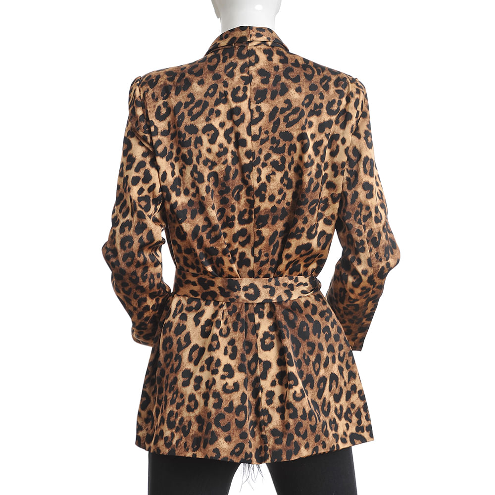 Sacou de dama cu model animal print - 2 | YEO