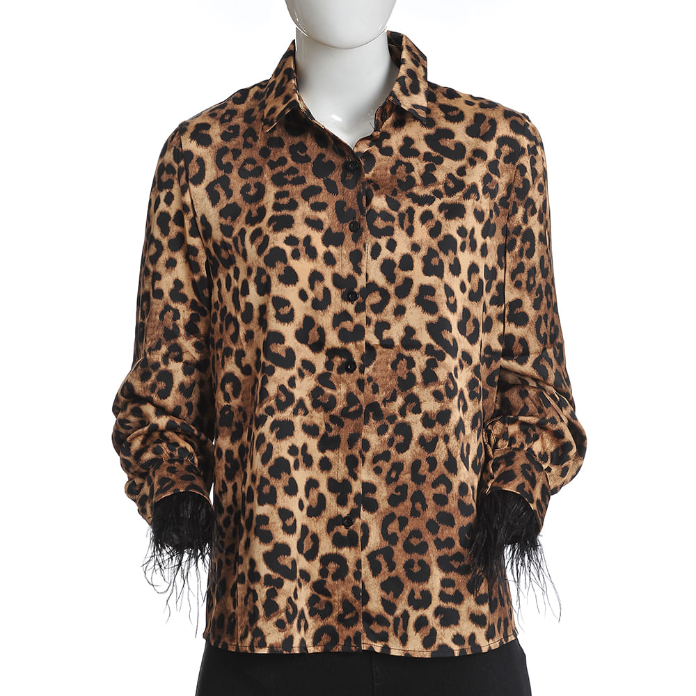 Camasa de dama cu model animal print