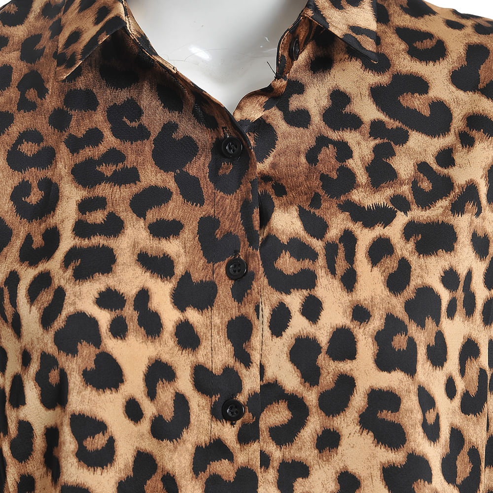 Camasa de dama cu model animal print - 1 | YEO