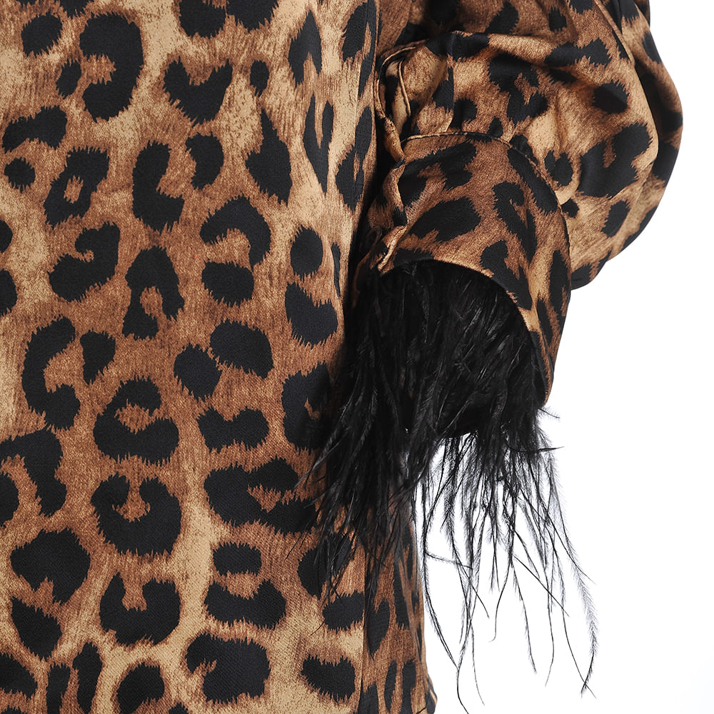 Camasa de dama cu model animal print - 2 | YEO