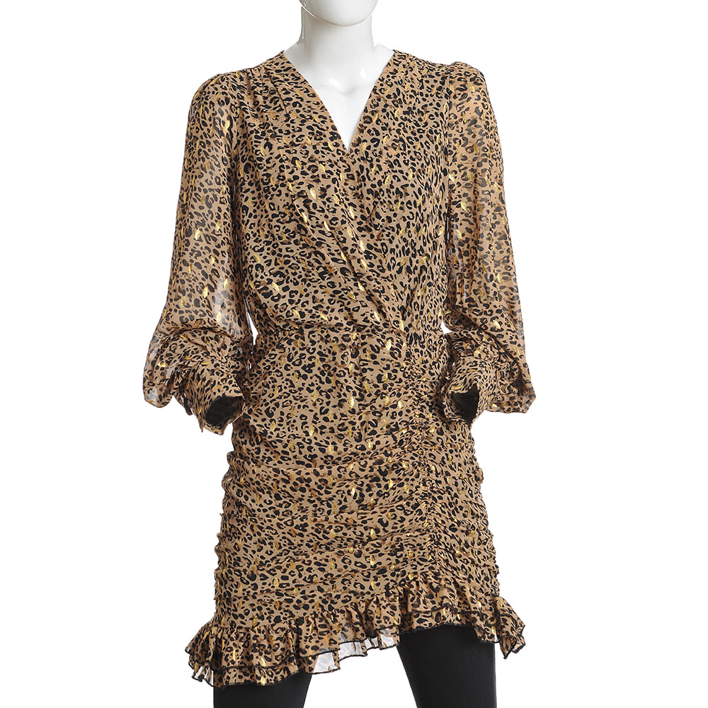 Rochie scurta cu model animal print