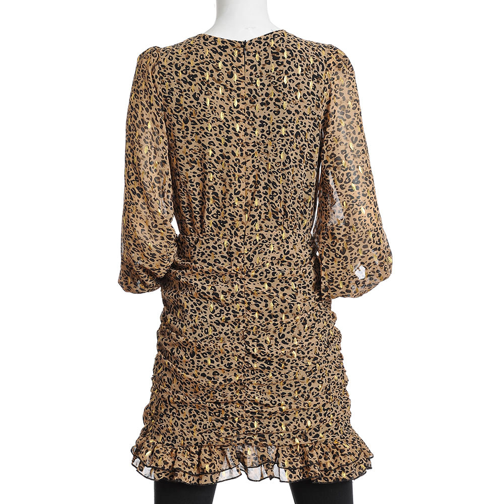 Rochie scurta cu model animal print - 2 | YEO