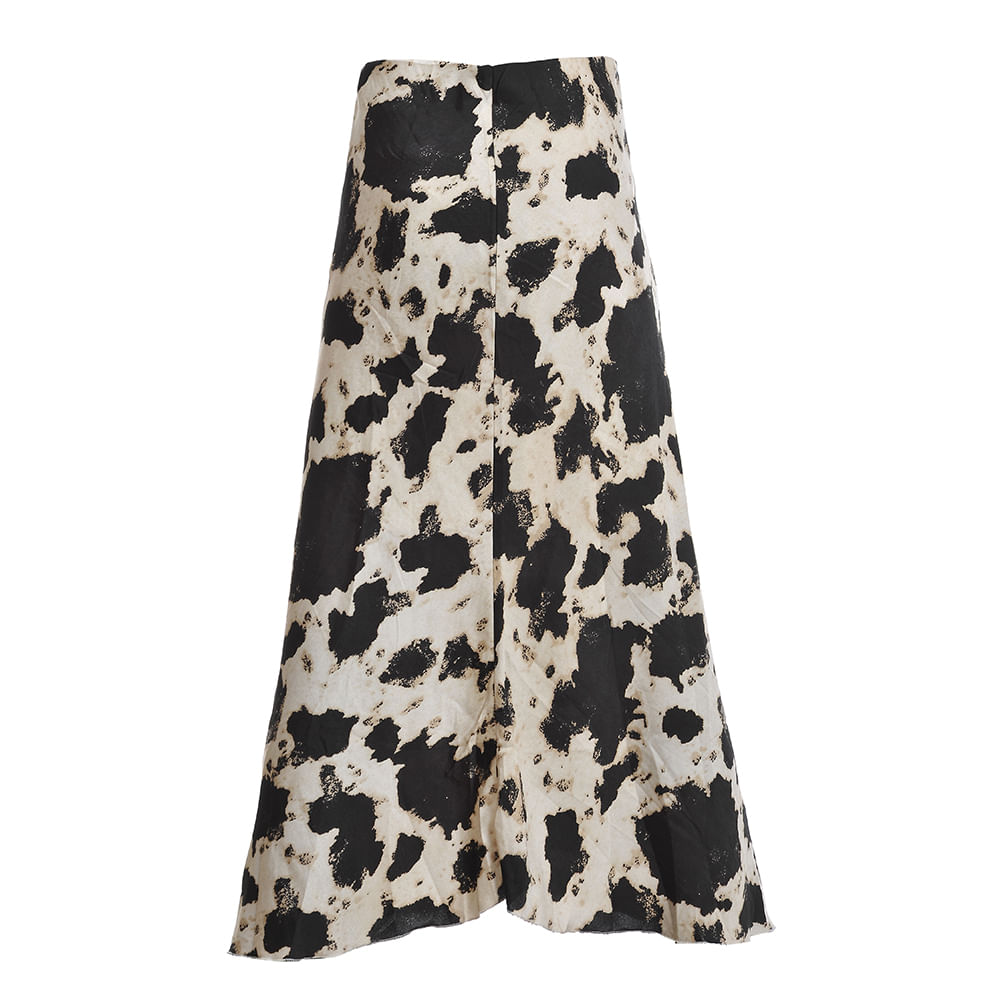 Fusta lunga cu model animal print - 1 | YEO