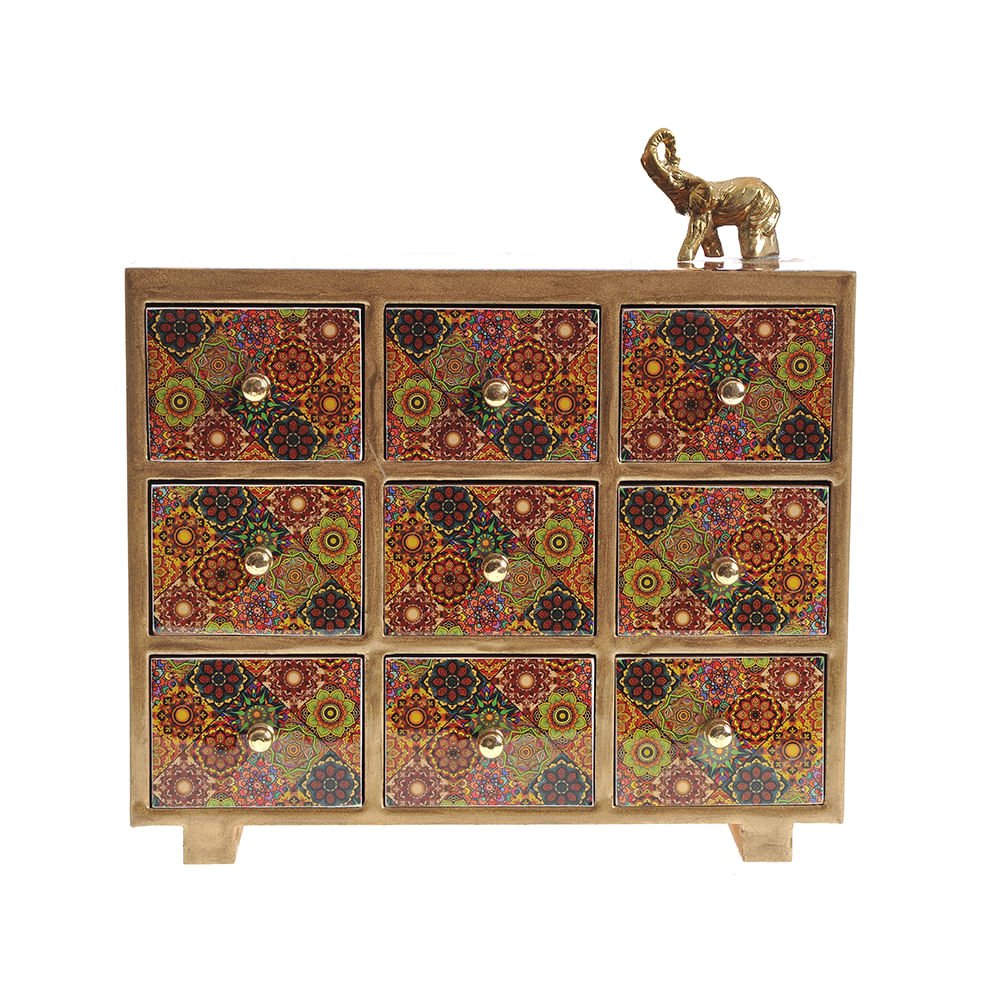 Cutie de bijuterii din lemn design mandala 20 cm bijuterii