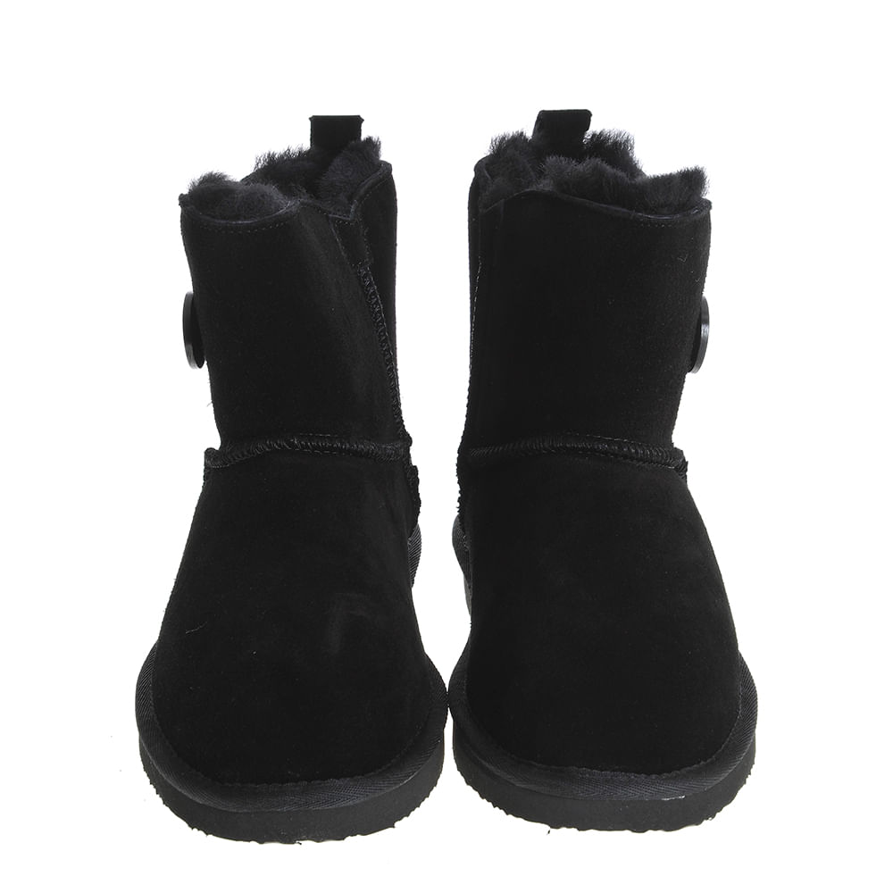 Cizme negre cu nasture tip ugg