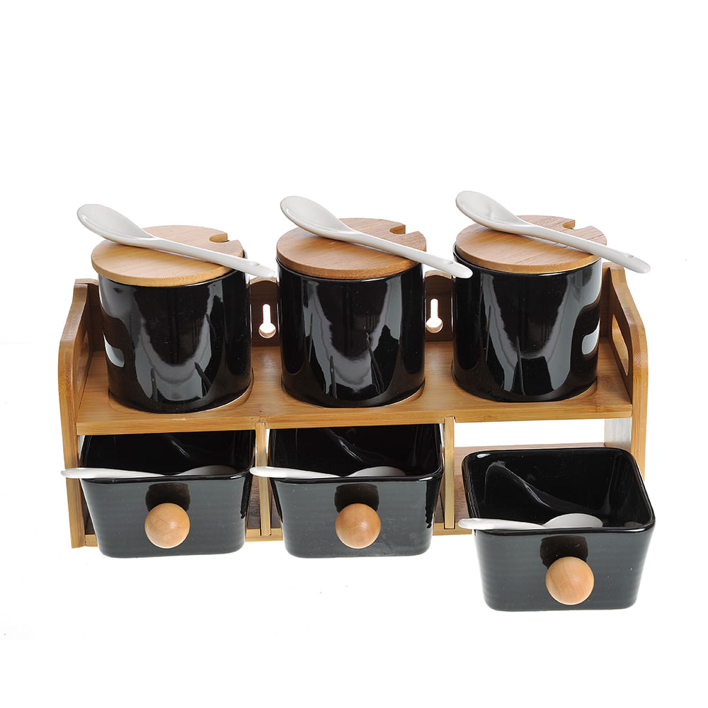 Set 6 recipiente negre din ceramica - 2 | YEO