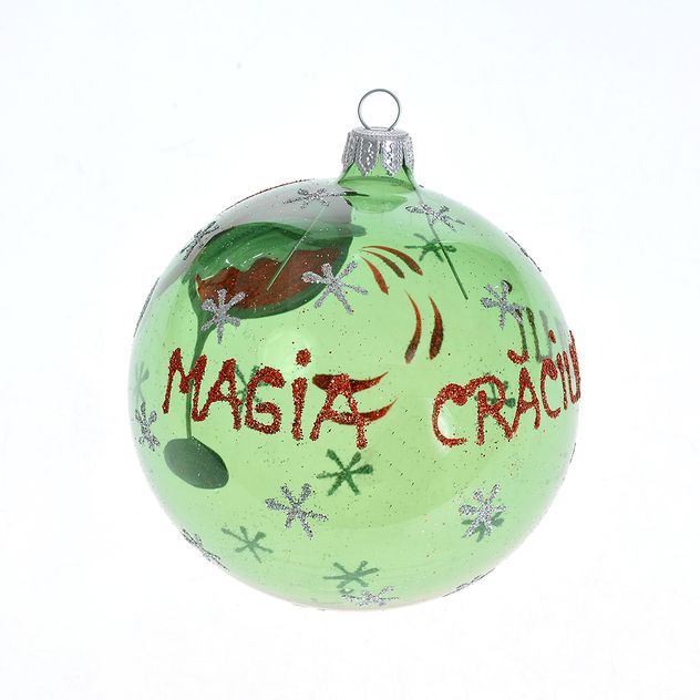 Glob pictat manual Magia Craciunului