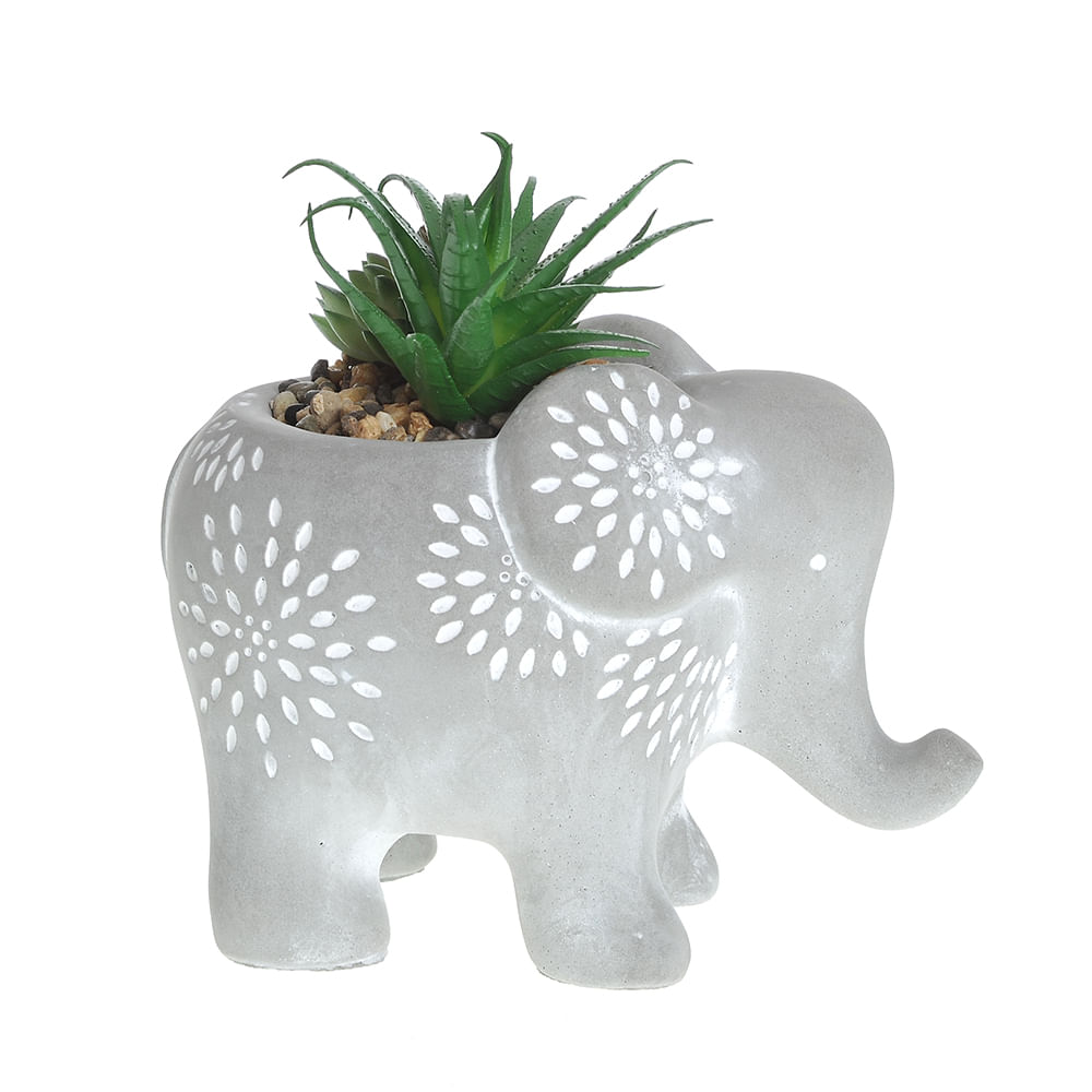 Ghiveci elefant cu floare artificiala 14 cm