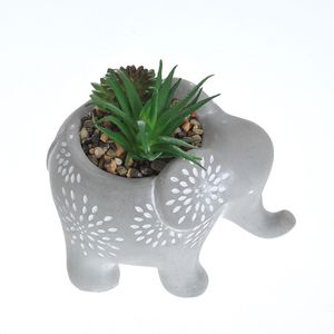Ghiveci elefant cu floare artificiala 14 cm