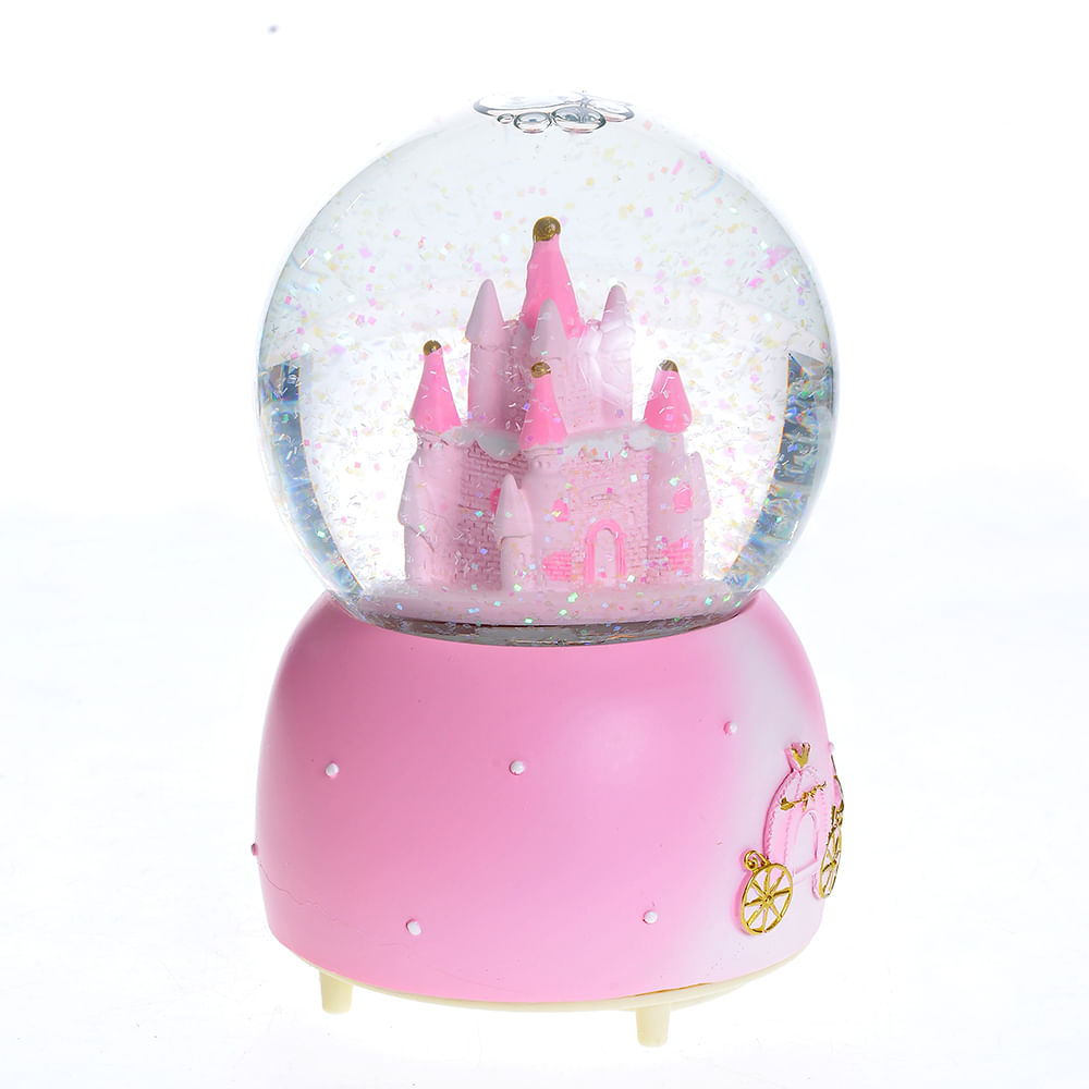 Glob muzical castel roz 15 cm - 2 | YEO