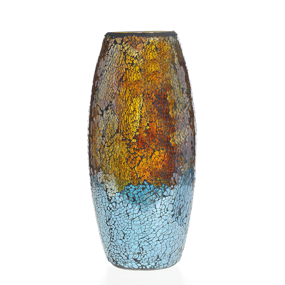 Vaza din sticla cu model mozaic 30 cm image