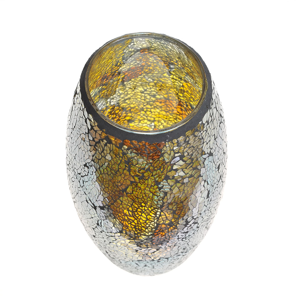 Vaza din sticla cu model mozaic 30 cm image1