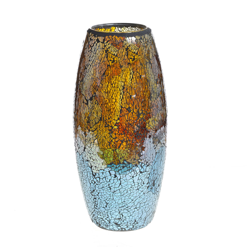 Vaza din sticla cu model mozaic 30 cm image2