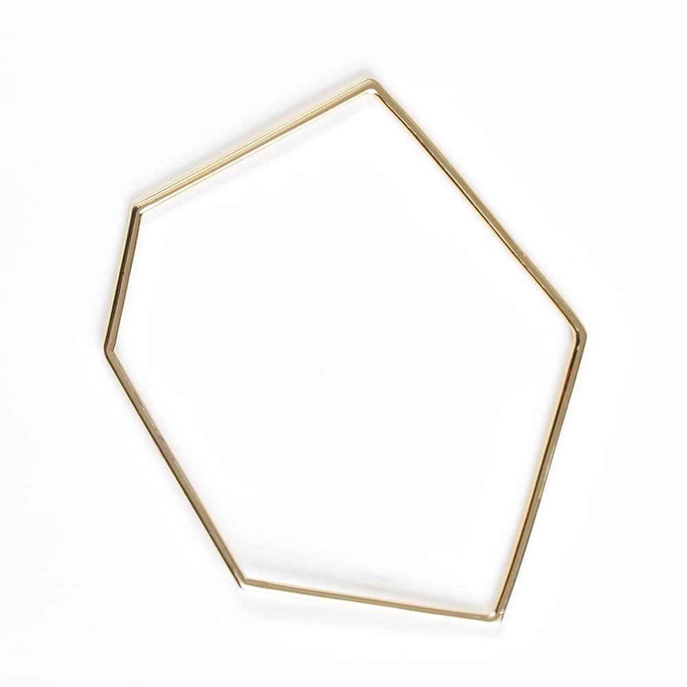 Bratara placata cu aur stil hexagon - 1 | YEO