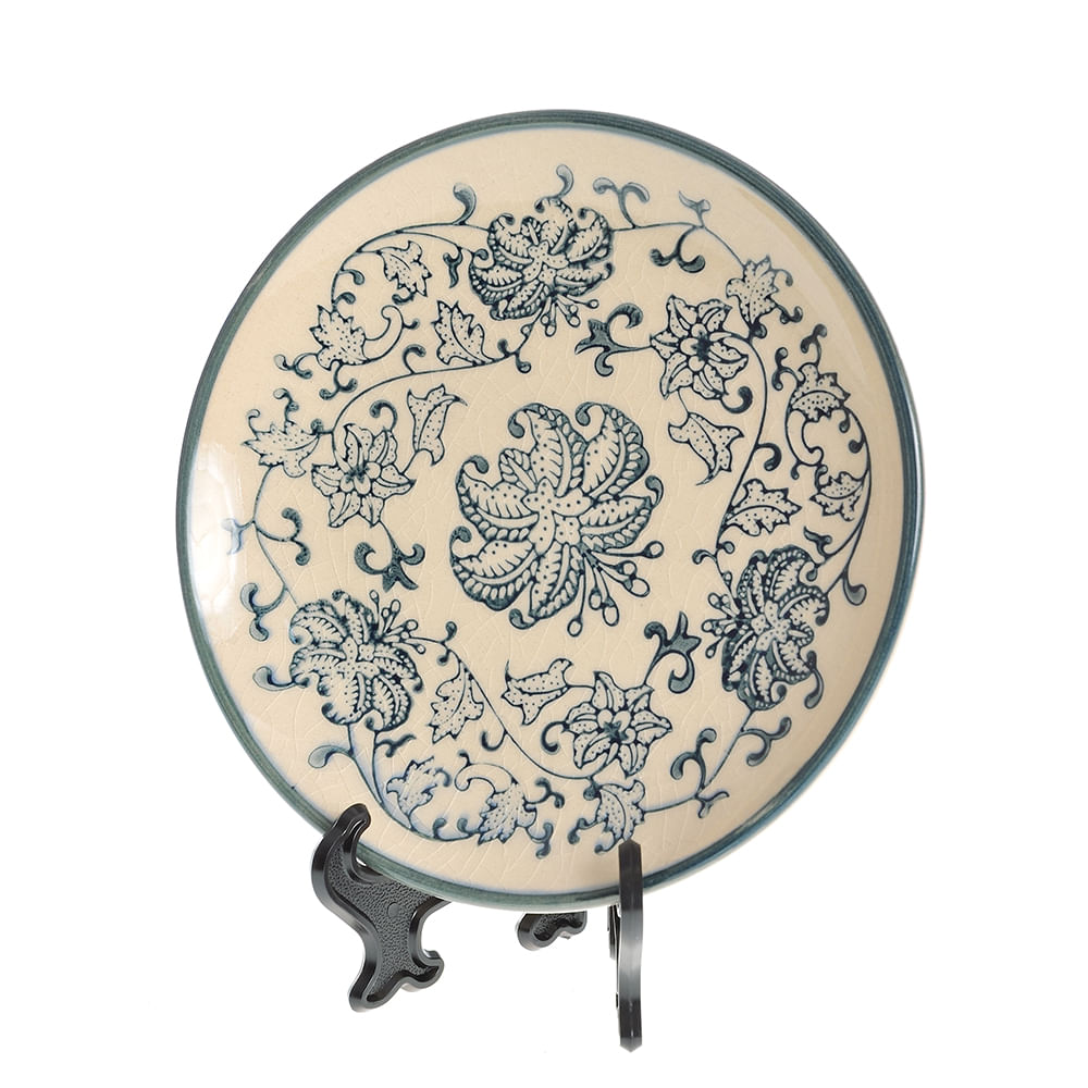 Platou decorativ cu model floral 15 cm