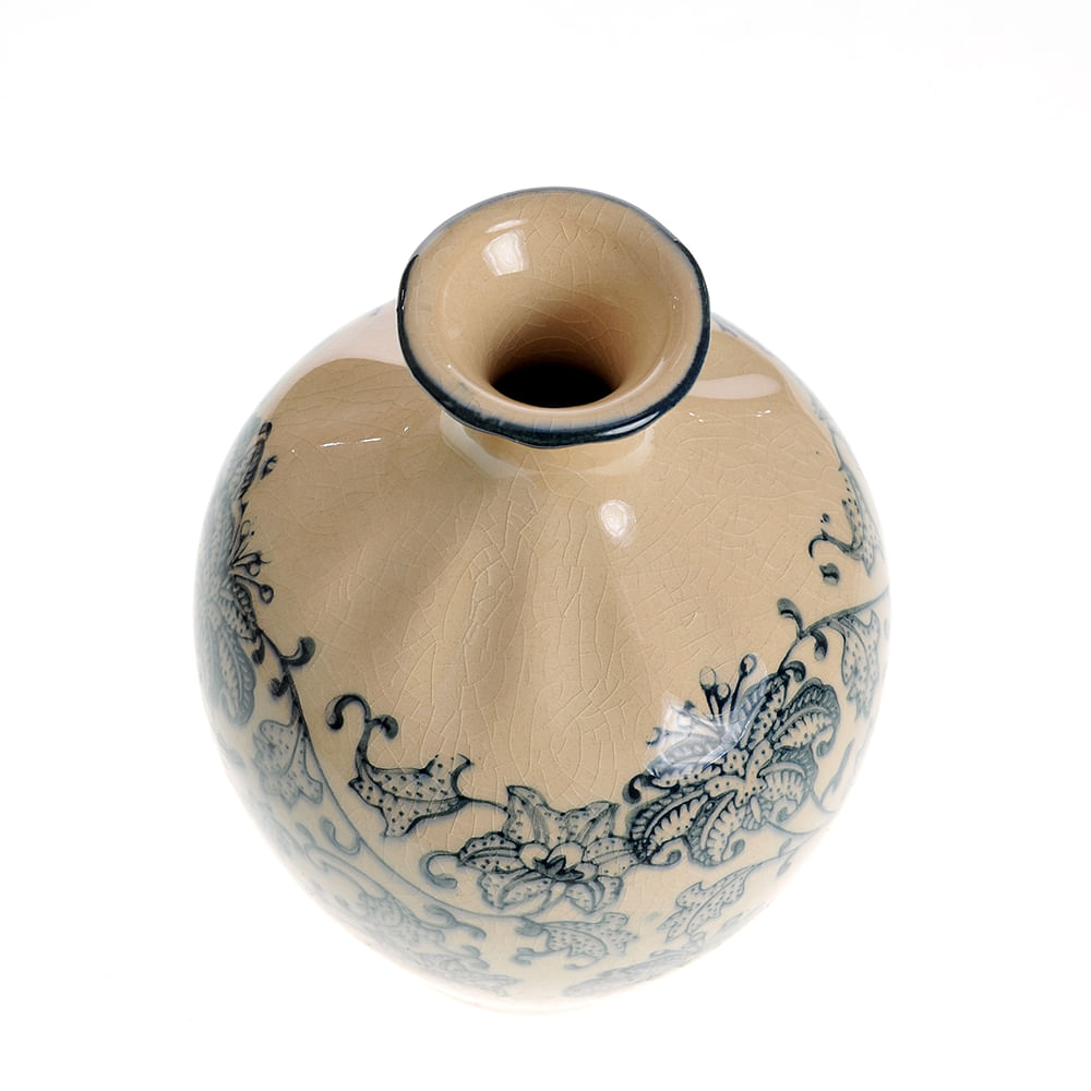 Vaza din ceramica cu model floral 17 cm image1
