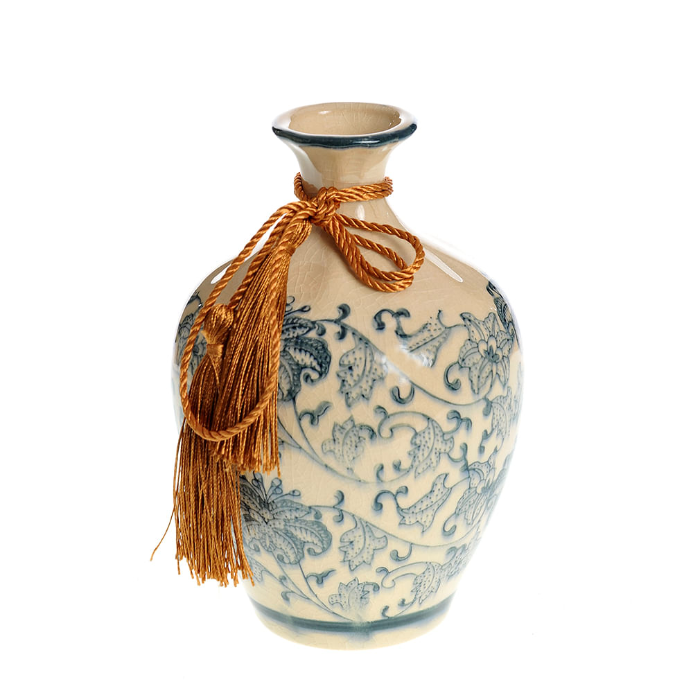 Vaza din ceramica cu model floral 17 cm image2