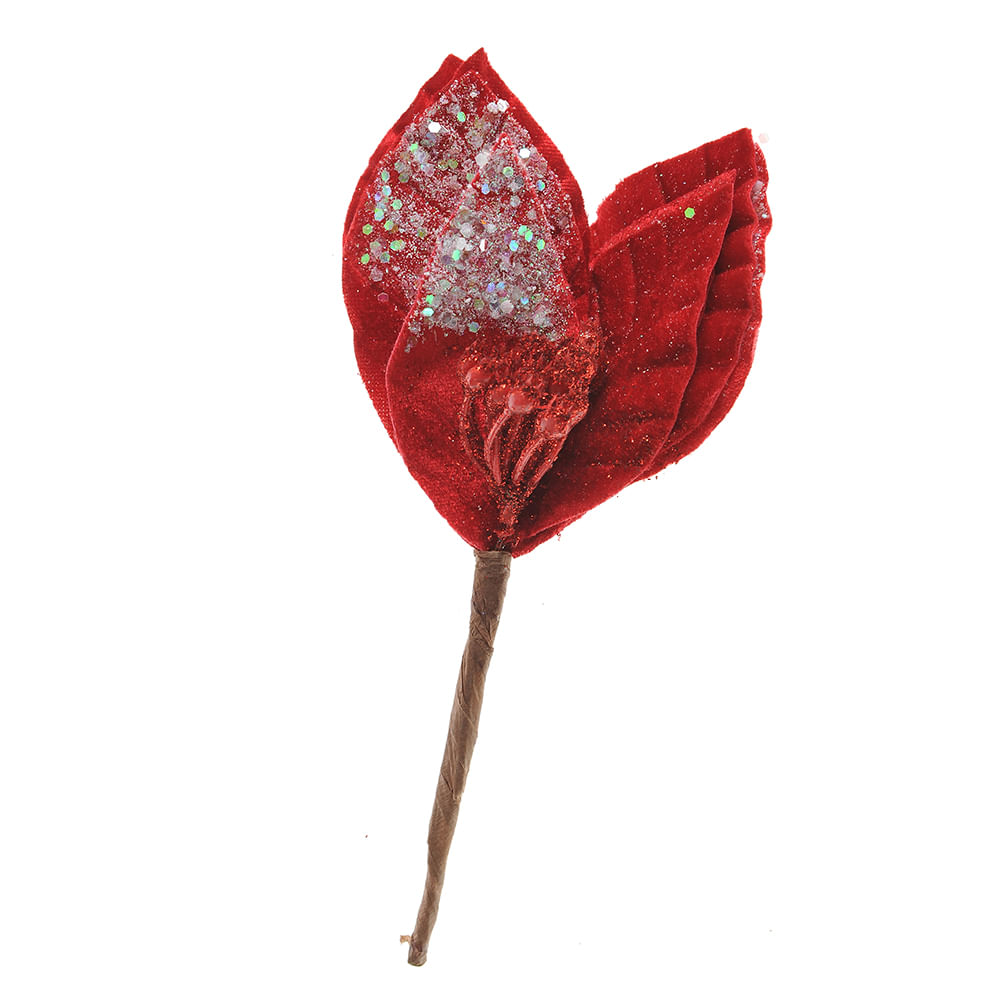 Floare rosie de Craciun 20 cm image0