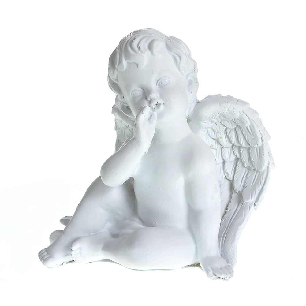 Statueta ingeras alb 13 cm image
